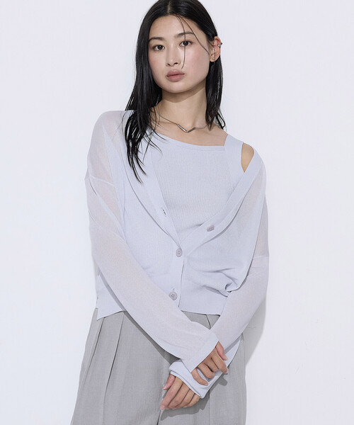 COMME CA(コムサ)の「接触冷感 アンサンブルニット(アンサンブル・レディース・オフホワイト/ライラック・9号/11号)」の16枚目の写真