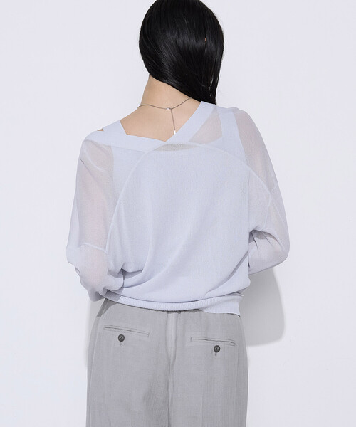 COMME CA(コムサ)の「接触冷感 アンサンブルニット(アンサンブル・レディース・オフホワイト/ライラック・9号/11号)」の19枚目の写真