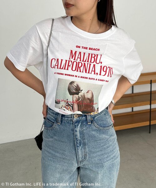 CAPRICIEUX LE'MAGE(カプリシューレマージュ)の「〈GOOD ROCK SPEED〉MALIBU PHOTO Tシャツ(Tシャツ/カットソー・レディース・ホワイト・FREE)」の1枚目の写真