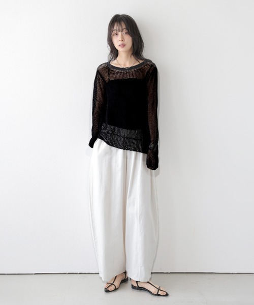 AMELY(エミリー)の「前後2WAYシアーメッシュカーディガン(カーディガン/ボレロ・レディース・ブラック/ライトグリーン/ホワイト/ピンク・フリー)」の8枚目の写真