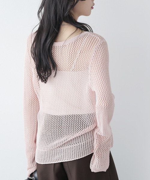 AMELY(エミリー)の「前後2WAYシアーメッシュカーディガン(カーディガン/ボレロ・レディース・ブラック/ライトグリーン/ホワイト/ピンク・フリー)」の16枚目の写真