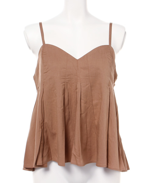 MOUSSY（マウジー）の「TUCK CAMI/F（キャミソール・レディース・ブラウン/ライトブルー/ブラック・1/2）」の10枚目の写真