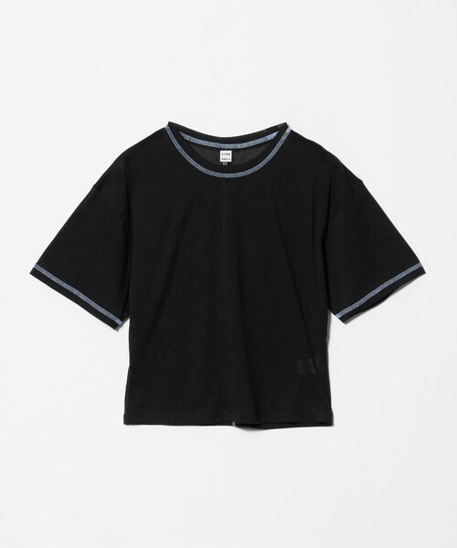 CITEN(シテン)の「<CITEN> ハーフスリーブシアーT(Tシャツ/カットソー・レディース・ホワイト/ブラック・FREE)」の10枚目の写真