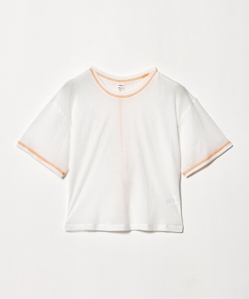 CITEN(シテン)の「<CITEN> ハーフスリーブシアーT(Tシャツ/カットソー・レディース・ホワイト/ブラック・FREE)」の15枚目の写真