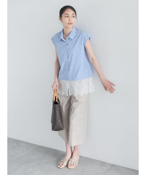 Te chichi(テチチ)の「【接触冷感/UVカット/遮熱】ワイドクロップトパンツ(その他パンツ・レディース・ブラック/ベージュ/ネイビー・F)」の10枚目の写真
