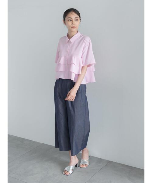 Te chichi(テチチ)の「【接触冷感/UVカット/遮熱】ワイドクロップトパンツ(その他パンツ・レディース・ブラック/ベージュ/ネイビー・F)」の16枚目の写真