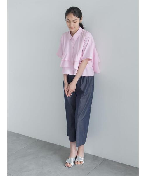 Te chichi(テチチ)の「【接触冷感/UVカット/遮熱】ワイドクロップトパンツ(その他パンツ・レディース・ブラック/ベージュ/ネイビー・F)」の17枚目の写真