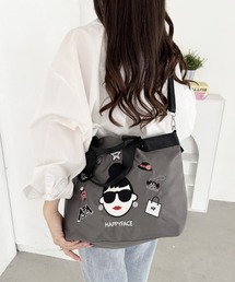 エマ新刺繍2WAYトートGY