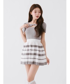 striped polo onepiece / ストライプポロワンピース（ワンピース