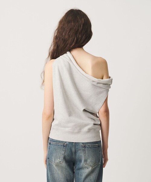 ATTISESSION(アティセッション)の「<ATTISESSION>コットン ウラケ オフショルダー スウェットトップス(Tシャツ/カットソー・レディース・ライトグレー/ダークブラウン・FREE)」の8枚目の写真