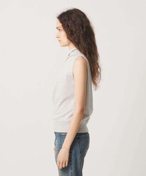 ATTISESSION(アティセッション)の「<ATTISESSION>コットン ウラケ オフショルダー スウェットトップス(Tシャツ/カットソー・レディース・ライトグレー/ダークブラウン・FREE)」の9枚目の写真