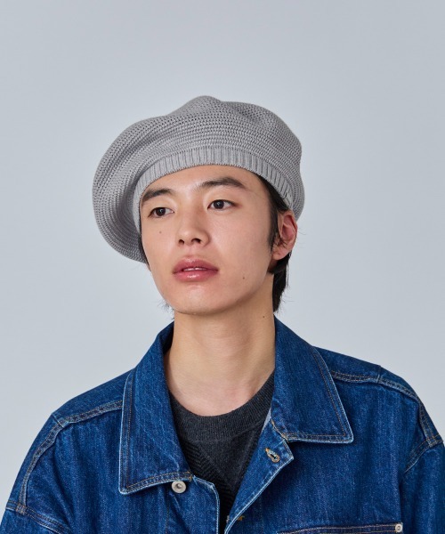 OVERRIDE(オーバーライド)の「OVERRIDE WASHABLE WOOL TAM BERET / オーバーライド(ハンチング/ベレー帽・メンズ・ブラック/ライトグレー/ライトグリーン・57~59cm)」の2枚目の写真