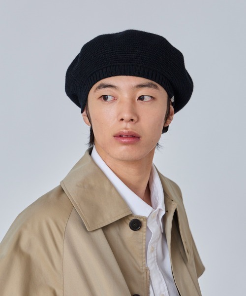 OVERRIDE(オーバーライド)の「OVERRIDE WASHABLE WOOL TAM BERET / オーバーライド(ハンチング/ベレー帽・メンズ・ブラック/ライトグレー/ライトグリーン・57~59cm)」の5枚目の写真