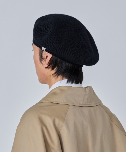 OVERRIDE(オーバーライド)の「OVERRIDE WASHABLE WOOL TAM BERET / オーバーライド(ハンチング/ベレー帽・メンズ・ブラック/ライトグレー/ライトグリーン・57~59cm)」の6枚目の写真