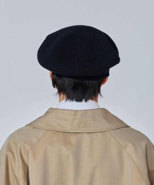OVERRIDE(オーバーライド)の「OVERRIDE WASHABLE WOOL TAM BERET / オーバーライド(ハンチング/ベレー帽・メンズ・ブラック/ライトグレー/ライトグリーン・57~59cm)」の7枚目の写真