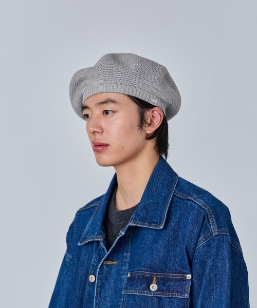 OVERRIDE(オーバーライド)の「OVERRIDE WASHABLE WOOL TAM BERET / オーバーライド(ハンチング/ベレー帽・メンズ・ブラック/ライトグレー/ライトグリーン・57~59cm)」の14枚目の写真