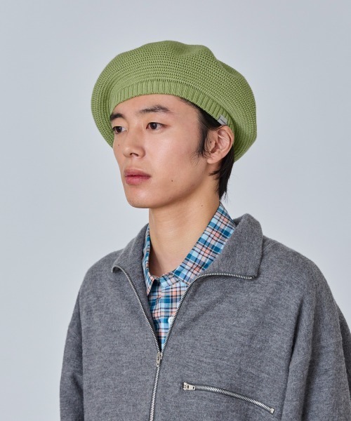 OVERRIDE(オーバーライド)の「OVERRIDE WASHABLE WOOL TAM BERET / オーバーライド(ハンチング/ベレー帽・メンズ・ブラック/ライトグレー/ライトグリーン・57~59cm)」の21枚目の写真