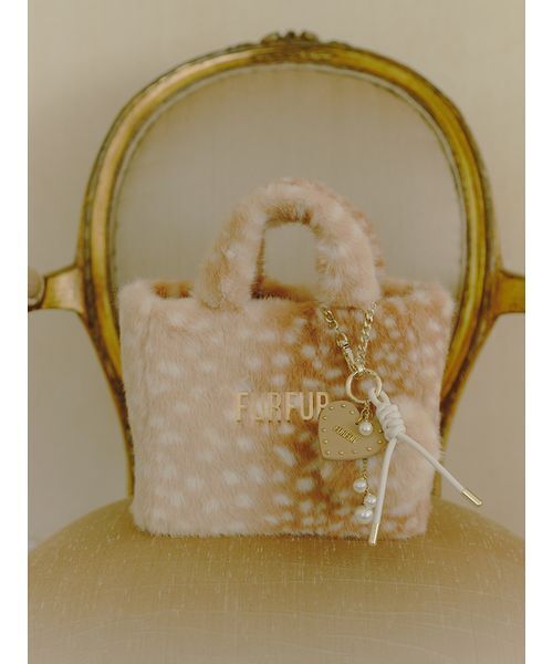 FURFUR(ファーファー)の「【限定カラー】エコファートートバッグ(トートバッグ・レディース・ブラック/チャコールグレー/アニマル/アイボリー/サックスブルー/ピンク/ダークブラウン・F)」の7枚目の写真