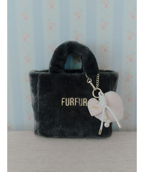 FURFUR(ファーファー)の「【限定カラー】エコファートートバッグ(トートバッグ・レディース・ブラック/チャコールグレー/アニマル/アイボリー/サックスブルー/ピンク/ダークブラウン・F)」の3枚目の写真