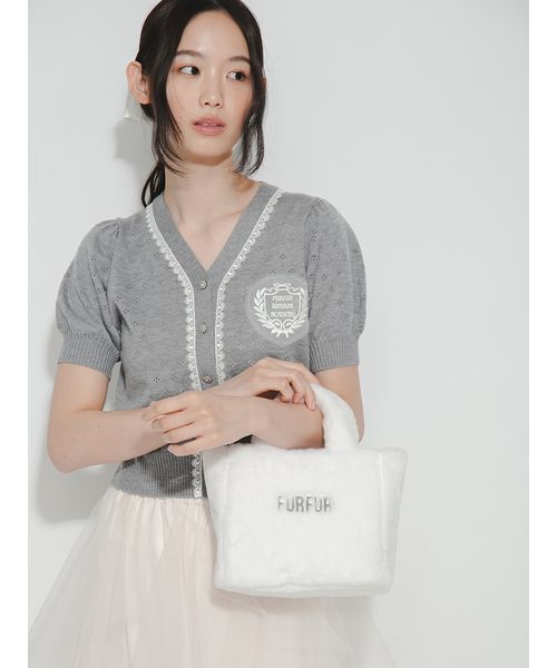 FURFUR(ファーファー)の「【限定カラー】エコファートートバッグ(トートバッグ・レディース・ブラック/チャコールグレー/アニマル/アイボリー/サックスブルー/ピンク/ダークブラウン・F)」の20枚目の写真