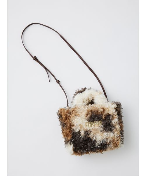 FURFUR(ファーファー)の「【限定カラー】エコファートートバッグ(トートバッグ・レディース・ブラック/チャコールグレー/アニマル/アイボリー/サックスブルー/ピンク/ダークブラウン・F)」の4枚目の写真