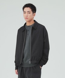 TRストライプ ショートブルゾン