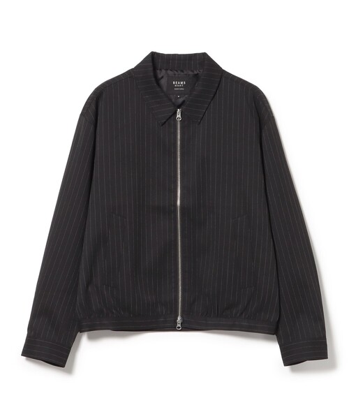 BEAMS HEART(ビームスハート)の「TRストライプ ショートブルゾン(セットアップ対応)(ブルゾン・メンズ・ブラック/チャコールグレー・SMALL/MEDIUM/LARGE)」の14枚目の写真