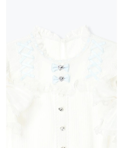 NOEMIE(ノエミー)の「シアーチェックスリーブリボンスピンドルカットソー(Tシャツ/カットソー・レディース・ブルー系その他/ブラック/ピンク系その他・M)」の18枚目の写真