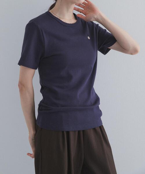 URBAN RESEARCH DOORS（アーバンリサーチドアーズ）の「『別注』PETIT BATEAU×DOORS　POINTCOCOTTE T-SHIRTS（Tシャツ/カットソー・レディース・ホワイト/オリーブ/ピンク/ネイビー・SMALL/MEDIUM）」の17枚目の写真
