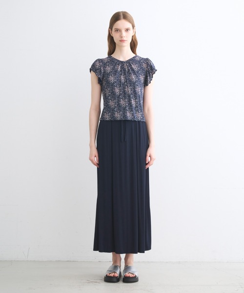 three dots(スリードッツ)の「トラベルライン ラッフルスリーブトップス(シャツ/ブラウス・レディース・マルチ・SMALL/MEDIUM)」の10枚目の写真