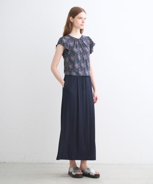 three dots(スリードッツ)の「トラベルライン ラッフルスリーブトップス(シャツ/ブラウス・レディース・マルチ・SMALL/MEDIUM)」の9枚目の写真