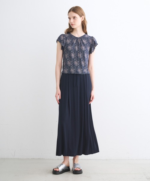 three dots(スリードッツ)の「トラベルライン ラッフルスリーブトップス(シャツ/ブラウス・レディース・マルチ・SMALL/MEDIUM)」の8枚目の写真