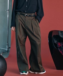 《UNISEX》120/2/2 Suvin Cotton Gabardine Prime-Wide Two-Tuck Pantsパンツ/スビンコットンギャバジンプライムワイドツータックパンツ【MAISON SPECIAL/メゾンスペシャル】■セットアップ対応■
