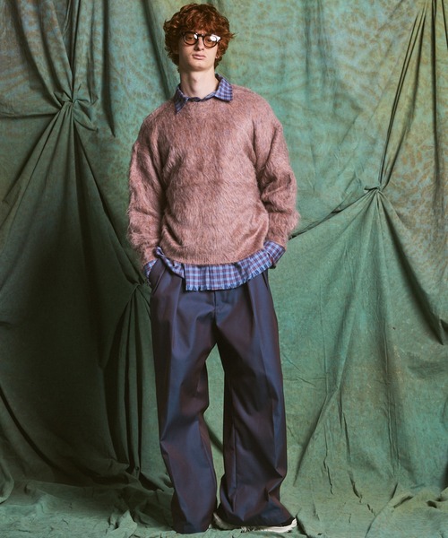 MAISON SPECIAL（メゾンスペシャル）の「《UNISEX》120/2/2 Suvin Cotton Gabardine Prime-Wide Two-Tuck Pantsパンツ/スビンコットンギャバジンプライムワイドツータックパンツ【MAISON SPECIAL/メゾンスペシャル】■セットアップ対応■（スラックス・メンズ・ブルー/チャコールグレー/ブラック/カーキ・2/1/0）」の8枚目の写真