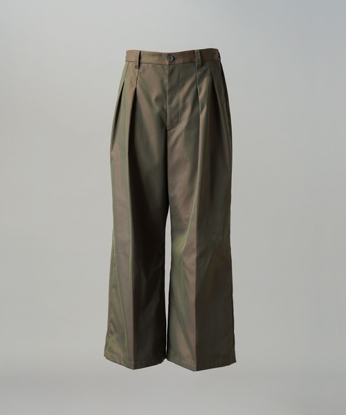 MAISON SPECIAL（メゾンスペシャル）の「《UNISEX》120/2/2 Suvin Cotton Gabardine Prime-Wide Two-Tuck Pantsパンツ/スビンコットンギャバジンプライムワイドツータックパンツ【MAISON SPECIAL/メゾンスペシャル】■セットアップ対応■（スラックス・メンズ・ブルー/チャコールグレー/ブラック/カーキ・2/1/0）」の16枚目の写真