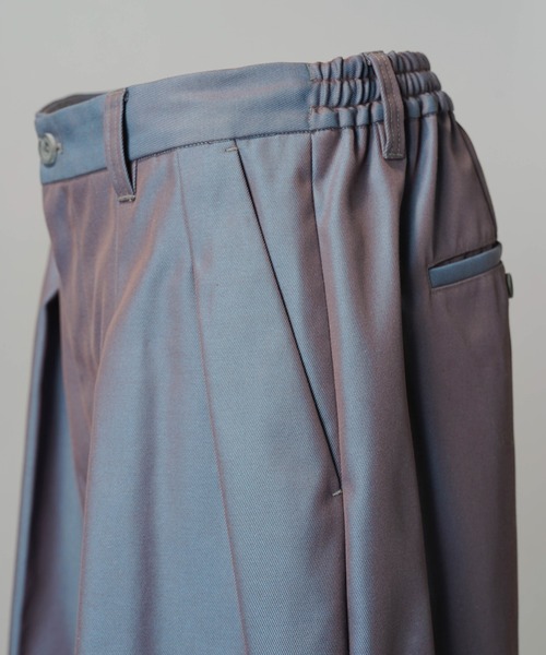 MAISON SPECIAL（メゾンスペシャル）の「《UNISEX》120/2/2 Suvin Cotton Gabardine Prime-Wide Two-Tuck Pantsパンツ/スビンコットンギャバジンプライムワイドツータックパンツ【MAISON SPECIAL/メゾンスペシャル】■セットアップ対応■（スラックス・メンズ・ブルー/チャコールグレー/ブラック/カーキ・2/1/0）」の21枚目の写真