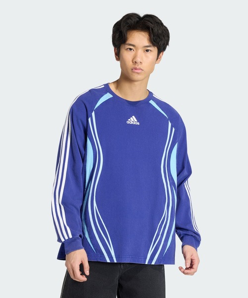 adidas(アディダス)の「チームガイスト ビンテージ長袖Tシャツ / ロンT / アディダスオリジナルス adidas Originals(Tシャツ/カットソー・メンズ・ブルー・XX-LARGE/XX-SMALL/3XL/LARGE/MEDIUM/SMALL/X-LARGE/X-SMALL)」の1枚目の写真