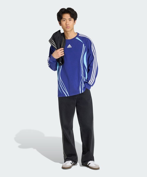 adidas(アディダス)の「チームガイスト ビンテージ長袖Tシャツ / ロンT / アディダスオリジナルス adidas Originals(Tシャツ/カットソー・メンズ・ブルー・XX-LARGE/XX-SMALL/3XL/LARGE/MEDIUM/SMALL/X-LARGE/X-SMALL)」の3枚目の写真