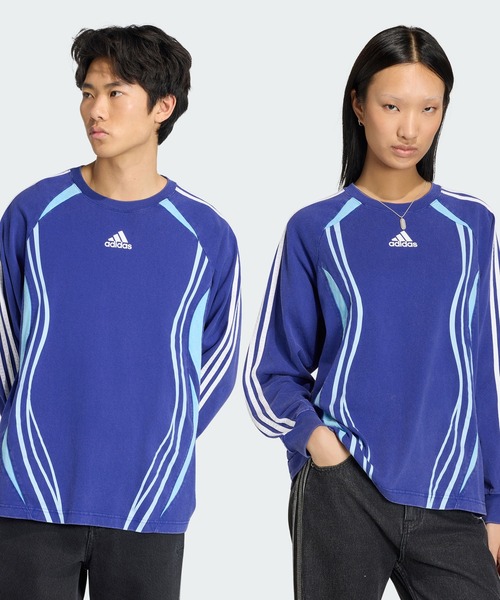 adidas(アディダス)の「チームガイスト ビンテージ長袖Tシャツ / ロンT / アディダスオリジナルス adidas Originals(Tシャツ/カットソー・メンズ・ブルー・XX-LARGE/XX-SMALL/3XL/LARGE/MEDIUM/SMALL/X-LARGE/X-SMALL)」の4枚目の写真