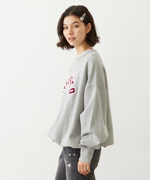 MILKFED.(ミルクフェド)の「PATCH DRAWSTRING BIG SWEAT TOP(スウェット・レディース・オートミール/ネイビー/アッシュ・ONE SIZE)」の22枚目の写真