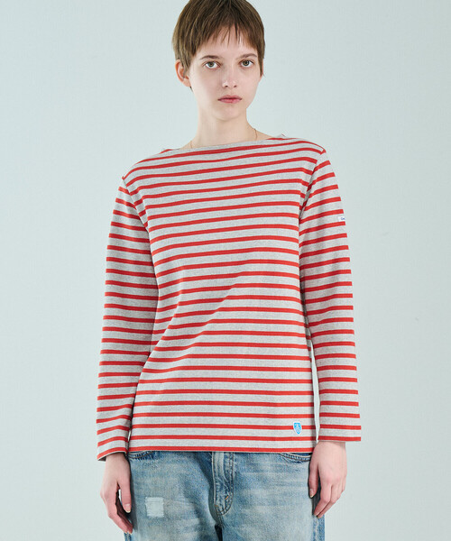 ORCIVAL(オーシバル)の「ORCIVAL | コットンロード ボートネックフレンチバスクTシャツ WOMEN(Tシャツ/カットソー・レディース・パープル/ダークブラウン/ブラック系その他/ブルー系その他5/レッド系その他/グレー系その他2/グレー系その他/グレー系その他3/パープル系その他/ブラウン系その他/ブラック/アイボリー/ホワイト系その他5・2/1)」の15枚目の写真