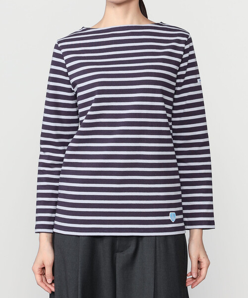 ORCIVAL(オーシバル)の「ORCIVAL | コットンロード ボートネックフレンチバスクTシャツ WOMEN(Tシャツ/カットソー・レディース・パープル/ダークブラウン/ブラック系その他/ブルー系その他5/レッド系その他/グレー系その他2/グレー系その他/グレー系その他3/パープル系その他/ブラウン系その他/ブラック/アイボリー/ホワイト系その他5・2/1)」の12枚目の写真