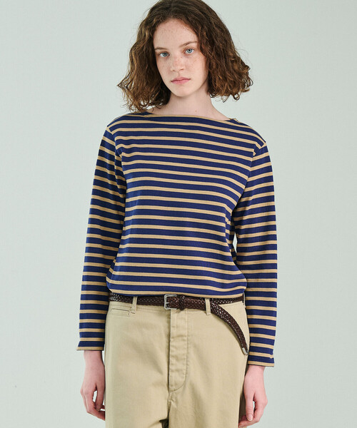 ORCIVAL(オーシバル)の「ORCIVAL | コットンロード ボートネックフレンチバスクTシャツ WOMEN(Tシャツ/カットソー・レディース・パープル/ダークブラウン/ブラック系その他/ブルー系その他5/レッド系その他/グレー系その他2/グレー系その他/グレー系その他3/パープル系その他/ブラウン系その他/ブラック/アイボリー/ホワイト系その他5・2/1)」の1枚目の写真