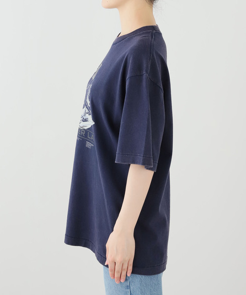 JOURNAL STANDARD LUXE(ジャーナルスタンダード ラックス)の「Faded graphic Print T(Tシャツ/カットソー・レディース・ネイビー・FREE)」の4枚目の写真