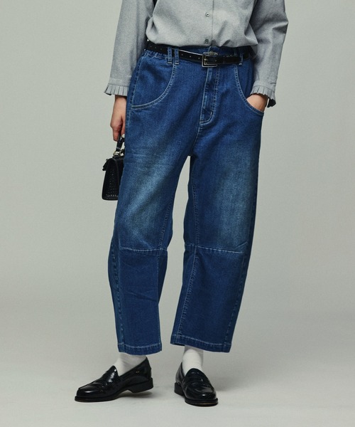 Kelen(ケレン)の「「KELEN / ケレン」ポケットデザイン裏起毛9.5ozデニムパンツ(デニムパンツ・レディース・ブルー/ネイビー・S/M)」の1枚目の写真