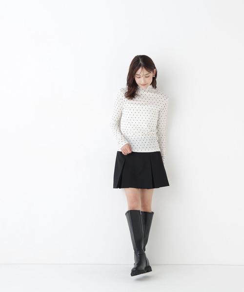 NATURAL BEAUTY BASIC(ナチュラルビューティーベーシック)の「ボックスタックミニスカート(スカート・レディース・チャコールグレー/ブラック・SMALL/MEDIUM)」の12枚目の写真