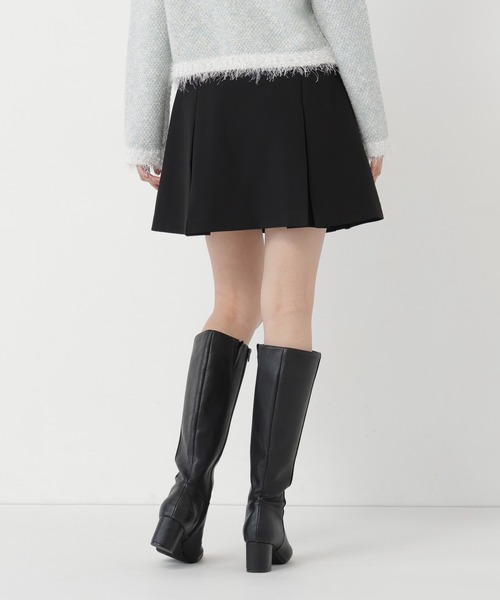 NATURAL BEAUTY BASIC(ナチュラルビューティーベーシック)の「ボックスタックミニスカート(スカート・レディース・チャコールグレー/ブラック・SMALL/MEDIUM)」の5枚目の写真