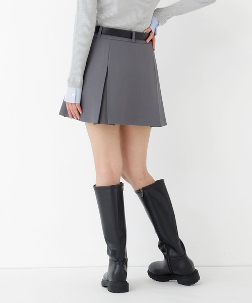 NATURAL BEAUTY BASIC(ナチュラルビューティーベーシック)の「ボックスタックミニスカート(スカート・レディース・チャコールグレー/ブラック・SMALL/MEDIUM)」の21枚目の写真