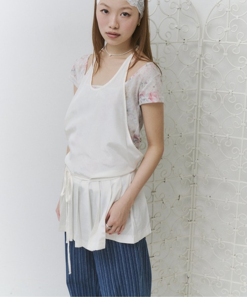 thinkto(シンクト)の「スクエアネックフラワーT(Tシャツ/カットソー・レディース・ホワイト・FREE)」の14枚目の写真