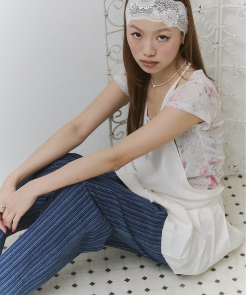 thinkto(シンクト)の「スクエアネックフラワーT(Tシャツ/カットソー・レディース・ホワイト・FREE)」の17枚目の写真